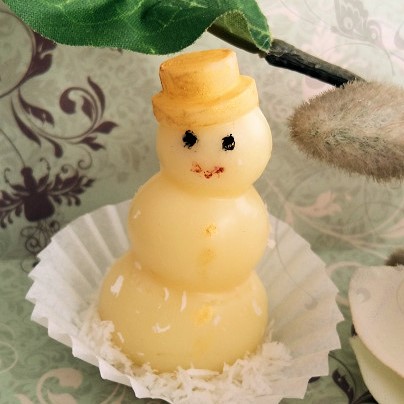 handmade solid lotion snowman christmas