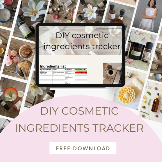 DIY COSMETIC INGREDIENTS TRACKER