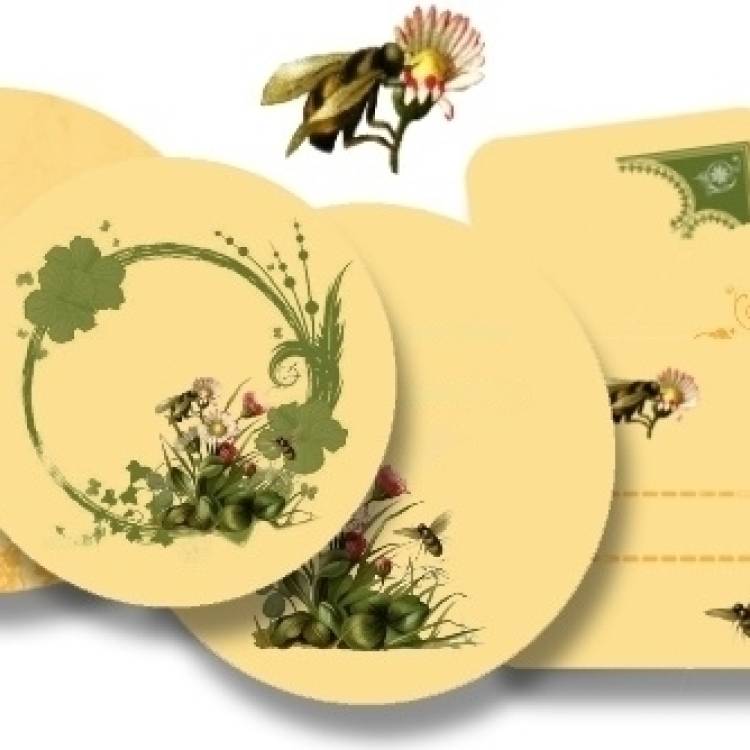 Free printable cosmetic labels - Honey bee