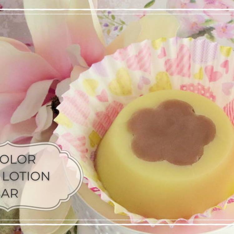 How to make a bicolor solid lotion bar - video tutorial
