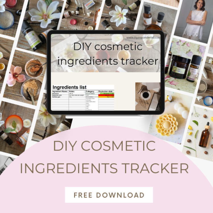 DIY Cosmetic Ingredients tracker